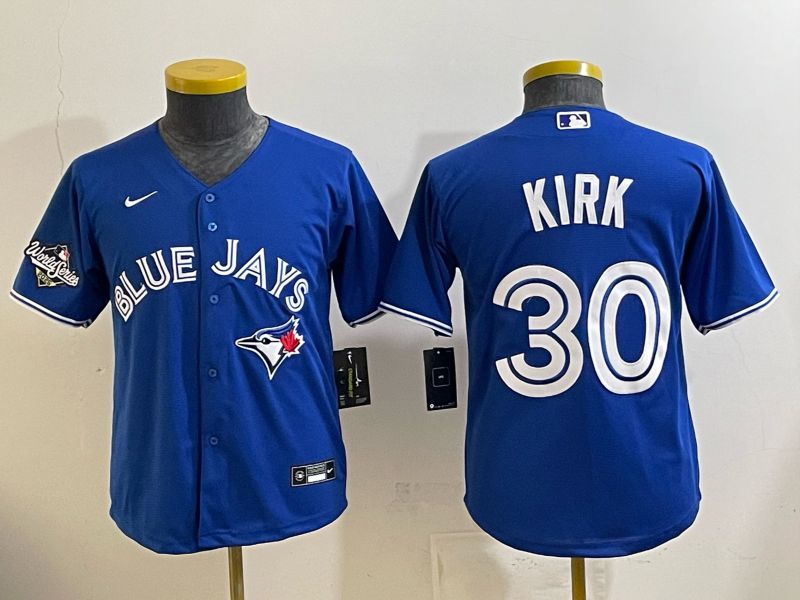 Youth 2025 Toronto Blue Jays #30 Kirk blue Game Nike MLB Jersey style 002
